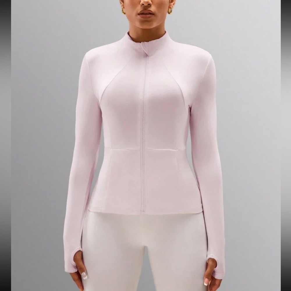 Elegant Soft Pink Women's Bomber Jacket